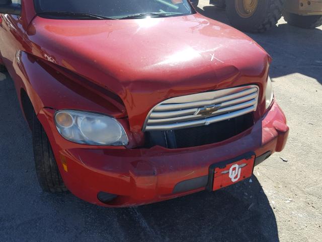 3GNDA13D78S640821 - 2008 CHEVROLET HHR LS RED photo 9
