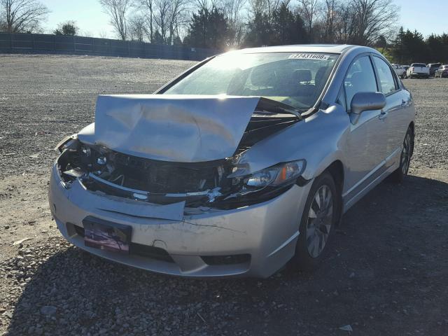 19XFA16839E004204 - 2009 HONDA CIVIC EX SILVER photo 2