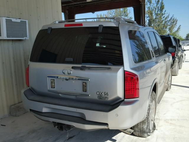 5N3AA08C65N801612 - 2005 INFINITI QX56 GRAY photo 4