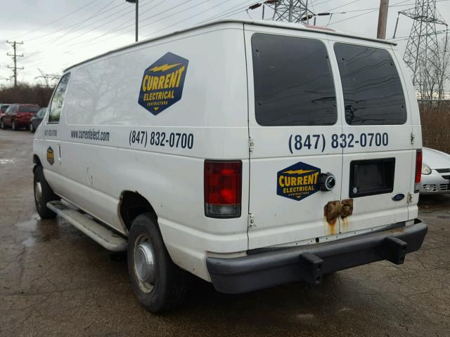 1FTNE24W37DA49083 - 2007 FORD ECONOLINE WHITE photo 3