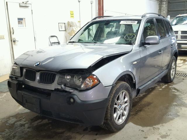 WBXPA73414WB28890 - 2004 BMW X3 2.5I SILVER photo 2