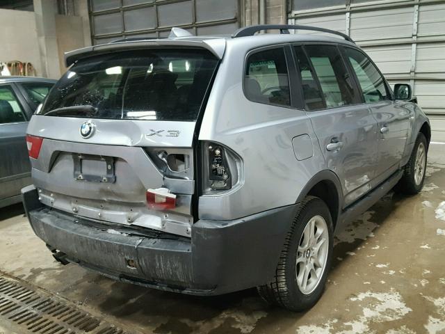 WBXPA73414WB28890 - 2004 BMW X3 2.5I SILVER photo 4