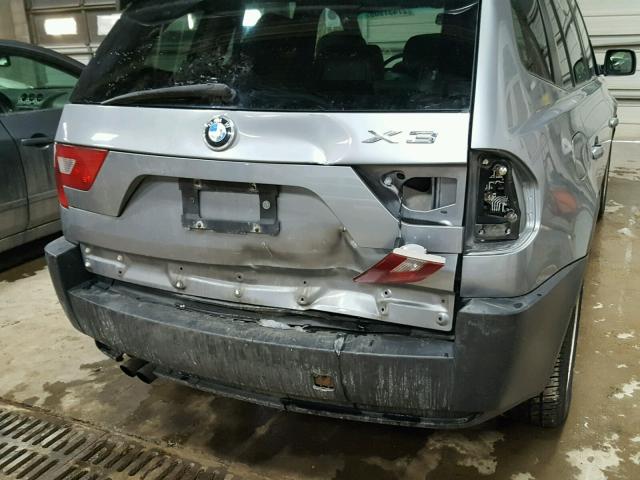 WBXPA73414WB28890 - 2004 BMW X3 2.5I SILVER photo 9