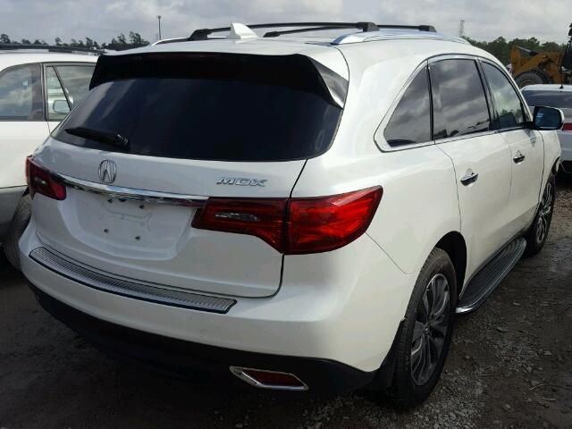 5FRYD3H45FB006126 - 2015 ACURA MDX TECHNO WHITE photo 4