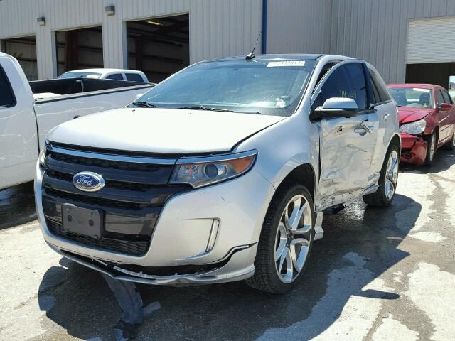 2FMDK3AK5DBA08835 - 2013 FORD EDGE SPORT SILVER photo 2