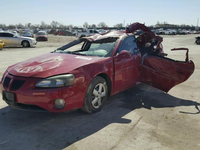 2G2WP552161247543 - 2006 PONTIAC GRAND PRIX RED photo 2