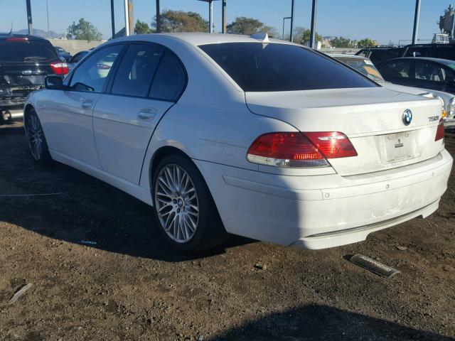 WBAHL83598DT12660 - 2008 BMW 750 WHITE photo 3