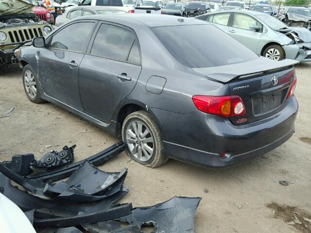 2T1BU4EE3AC375445 - 2010 TOYOTA COROLLA GRAY photo 3