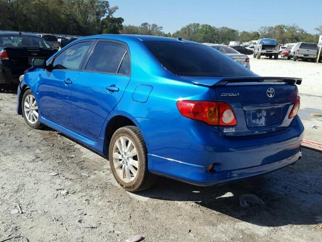 2T1BU40EX9C123095 - 2009 TOYOTA COROLLA BA BLUE photo 3