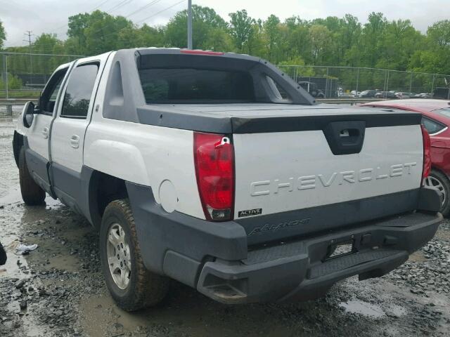 3GNEK13T83G216648 - 2003 CHEVROLET AVALANCHE WHITE photo 3