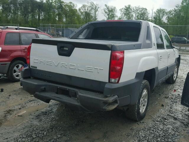 3GNEK13T83G216648 - 2003 CHEVROLET AVALANCHE WHITE photo 4