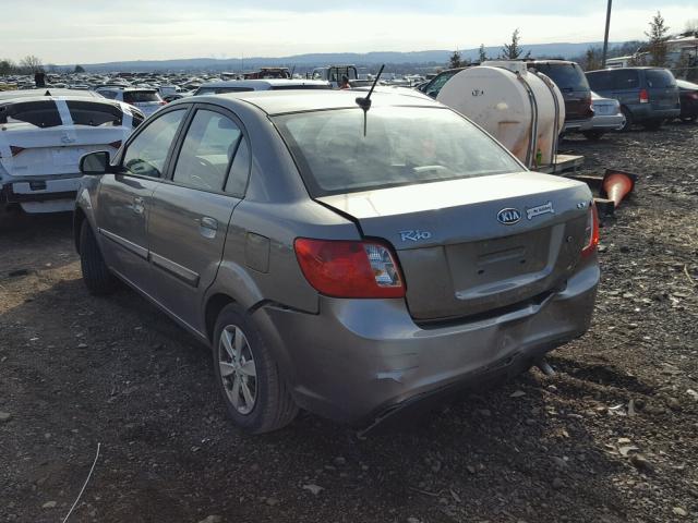 KNADH4A33A6664542 - 2010 KIA RIO LX GRAY photo 3