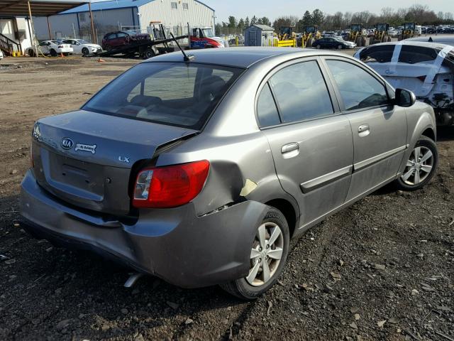 KNADH4A33A6664542 - 2010 KIA RIO LX GRAY photo 4