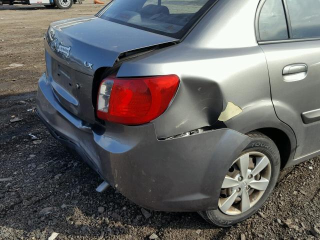 KNADH4A33A6664542 - 2010 KIA RIO LX Մոխրագույն լուսանկար 9