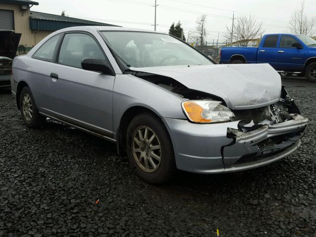 1HGEM21742L024953 - 2002 HONDA CIVIC HX SILVER photo 1