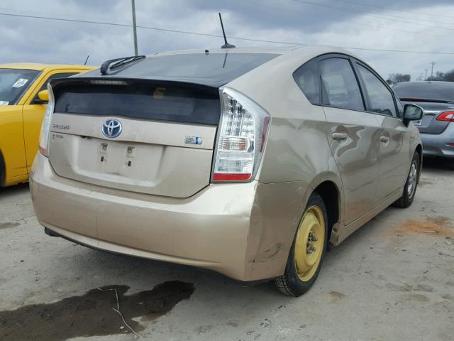 JTDKN3DU1A0043675 - 2010 TOYOTA PRIUS GOLD photo 4