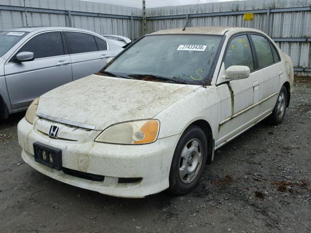 JHMES96603S002287 - 2003 HONDA CIVIC HYBR WHITE photo 2