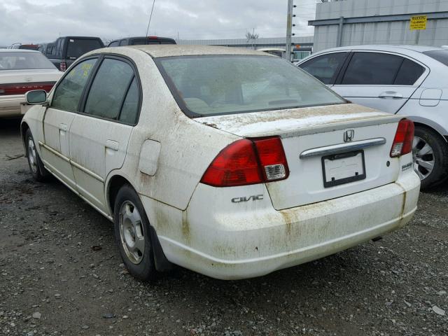 JHMES96603S002287 - 2003 HONDA CIVIC HYBR WHITE photo 3