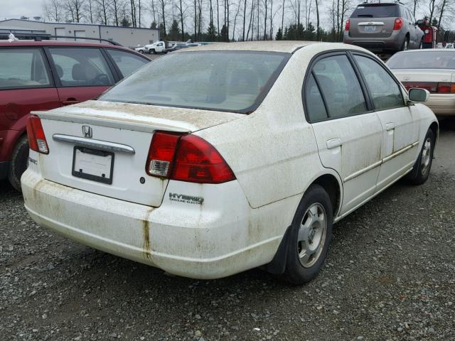 JHMES96603S002287 - 2003 HONDA CIVIC HYBR WHITE photo 4