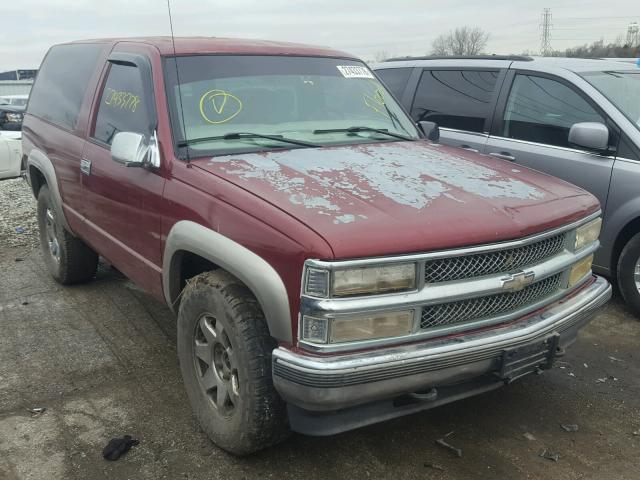 3GNEK18R8XG123552 - 1999 CHEVROLET TAHOE K150 MAROON photo 1