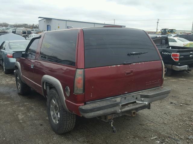 3GNEK18R8XG123552 - 1999 CHEVROLET TAHOE K150 MAROON photo 3