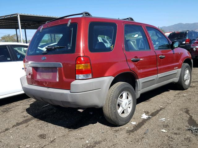 1FMYU01111KA47604 - 2001 FORD ESCAPE XLS RED photo 4