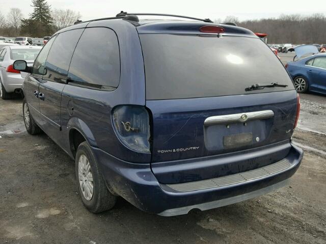 2C4GP44R95R232619 - 2005 CHRYSLER TOWN & COU BLUE photo 3