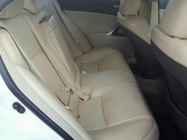 JTHBK262092091634 - 2009 LEXUS IS 250 WHITE photo 6