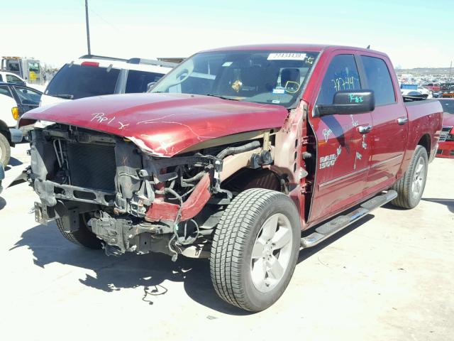 1C6RR6LT6ES211390 - 2014 RAM 1500 SLT BURGUNDY photo 2