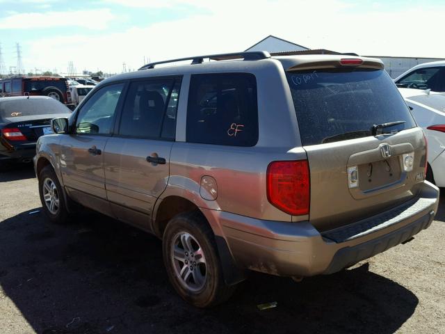 2HKYF18404H536115 - 2004 HONDA PILOT EX BROWN photo 3