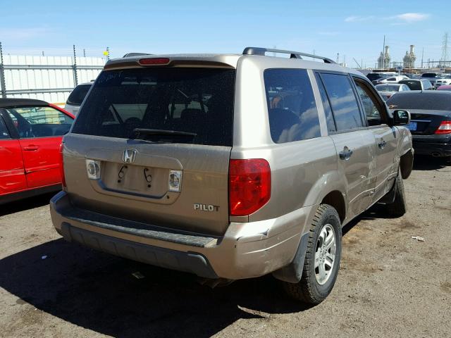 2HKYF18404H536115 - 2004 HONDA PILOT EX BROWN photo 4