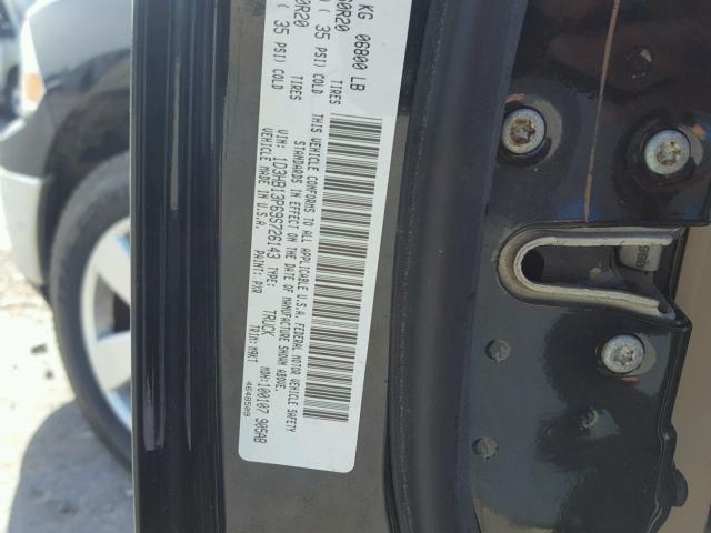 1D3HB13P69S726143 - 2009 DODGE RAM 1500 BLACK photo 10