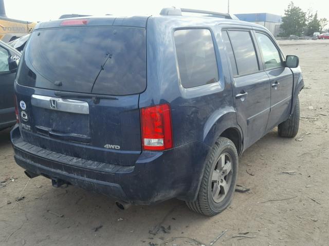 5FNYF4H42AB026957 - 2010 HONDA PILOT EX BLUE photo 4