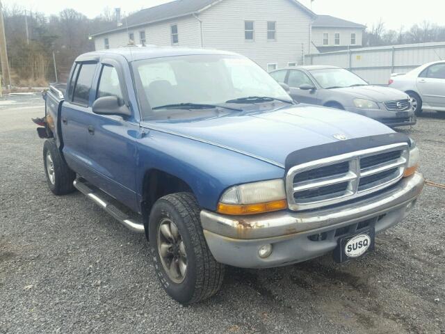 1D7HG48K44S668153 - 2004 DODGE DAKOTA QUA BLUE photo 1