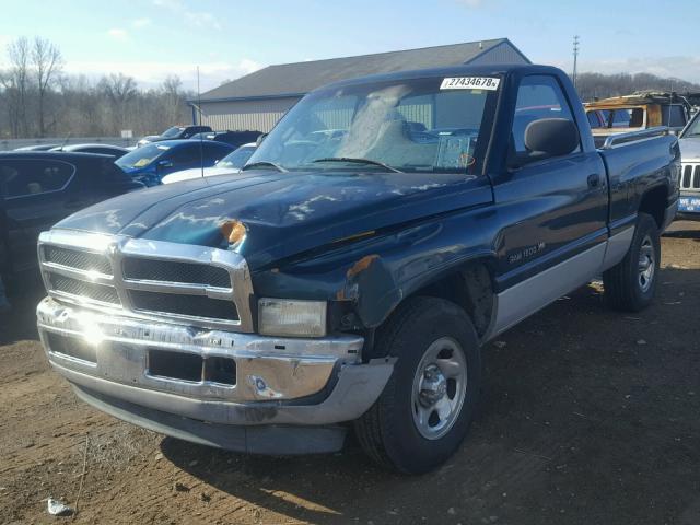 1B7HC16X2WS617367 - 1998 DODGE RAM 1500 GREEN photo 2