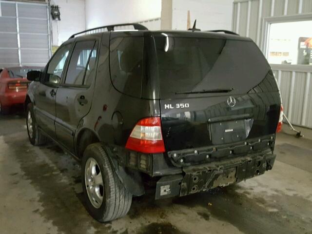 4JGAB57E24A502243 - 2004 MERCEDES-BENZ ML 350 BLACK photo 3