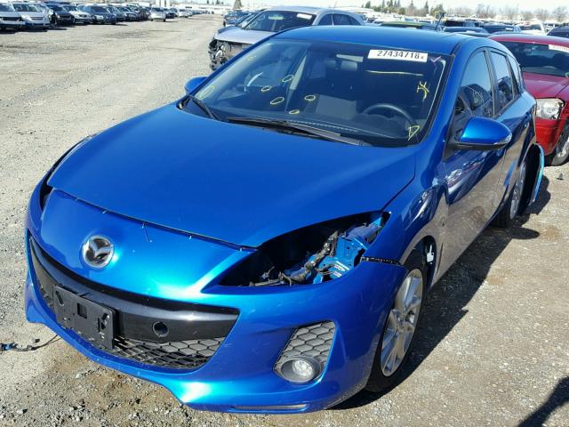 JM1BL1L64C1576212 - 2012 MAZDA 3 S BLUE photo 2