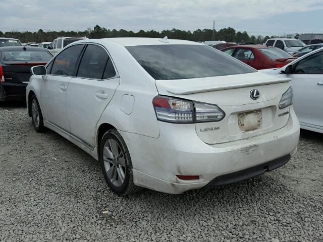 JTHBB1BAXA2035633 - 2010 LEXUS HS 250H WHITE photo 3