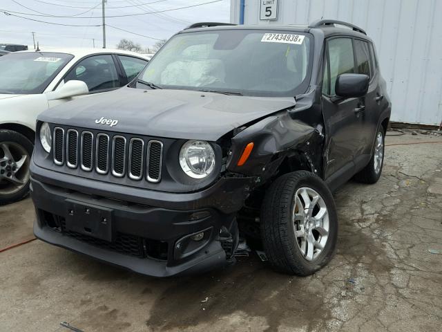 ZACCJABB9HPF80997 - 2017 JEEP RENEGADE L GRAY photo 2