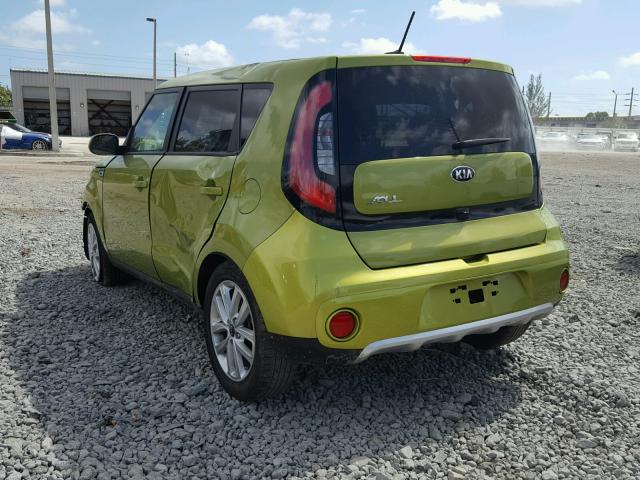 KNDJP3A54J7889387 - 2018 KIA SOUL + GREEN photo 3