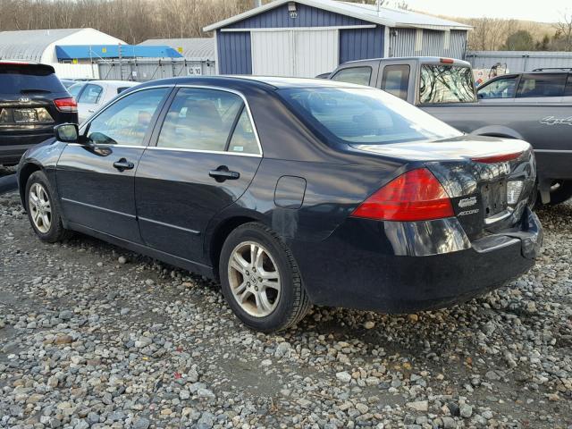 1HGCM56367A192966 - 2007 HONDA ACCORD SE BLACK photo 3