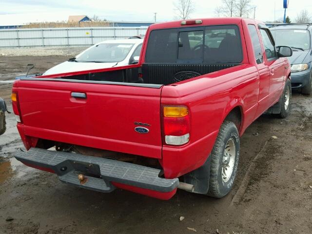 1FTYR14X9XTA06216 - 1999 FORD RANGER SUP RED photo 4