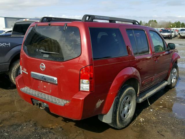 5N1AR18U36C655084 - 2006 NISSAN PATHFINDER RED photo 4