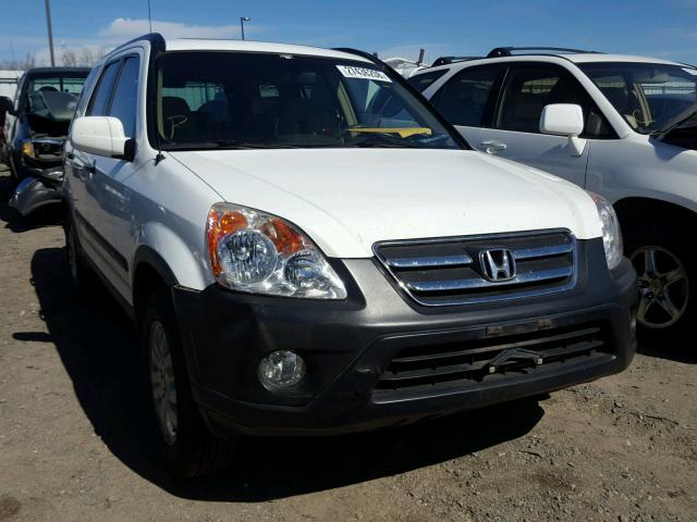 JHLRD78815C025254 - 2005 HONDA CR-V EX WHITE photo 1