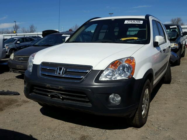 JHLRD78815C025254 - 2005 HONDA CR-V EX WHITE photo 2