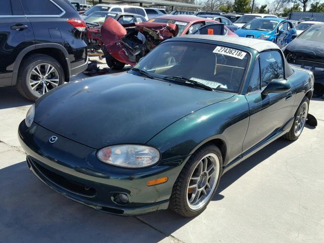 JM1NB3539Y0155971 - 2000 MAZDA MX-5 MIATA GREEN photo 2