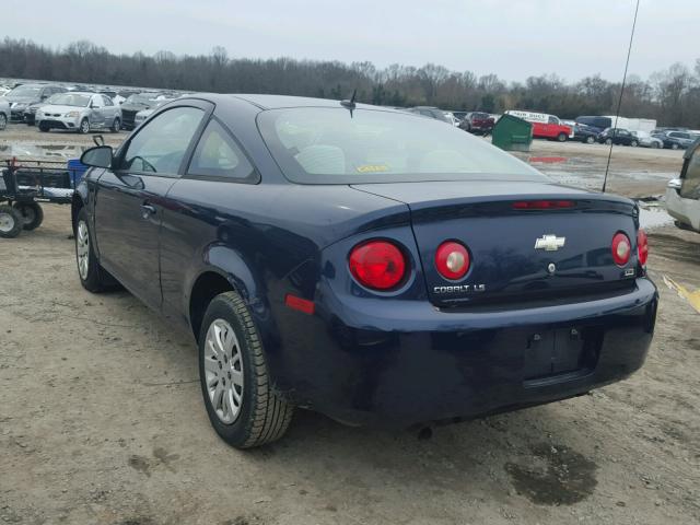 1G1AK18H797126724 - 2009 CHEVROLET COBALT LS BLUE photo 3