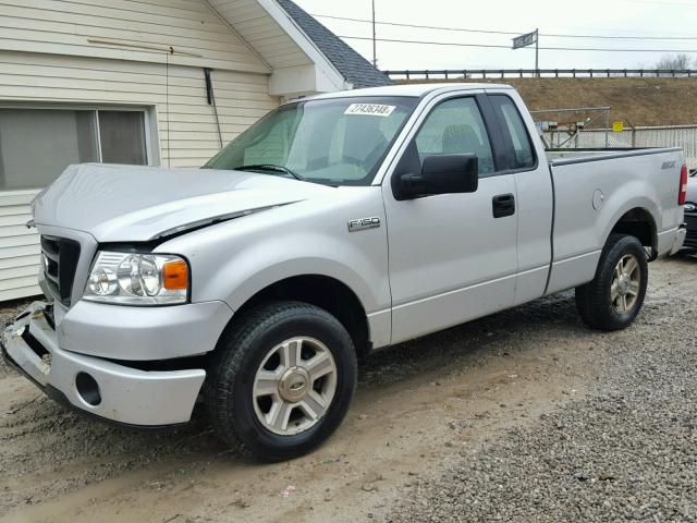 1FTRF12W48KE15710 - 2008 FORD F150 SILVER photo 2