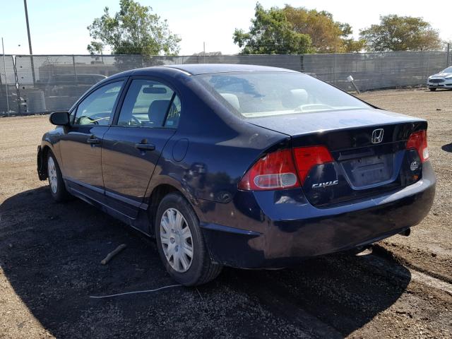 1HGFA16256L025586 - 2006 HONDA CIVIC DX BLUE photo 3