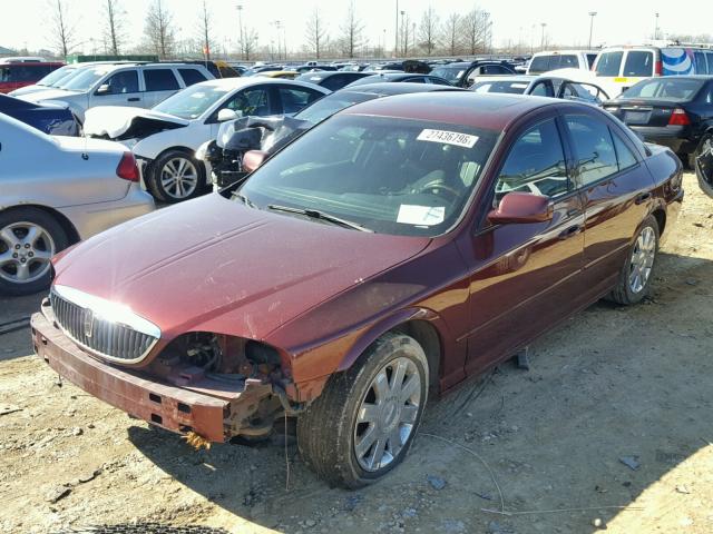 1LNHM87A63Y687684 - 2003 LINCOLN LS BURGUNDY photo 2